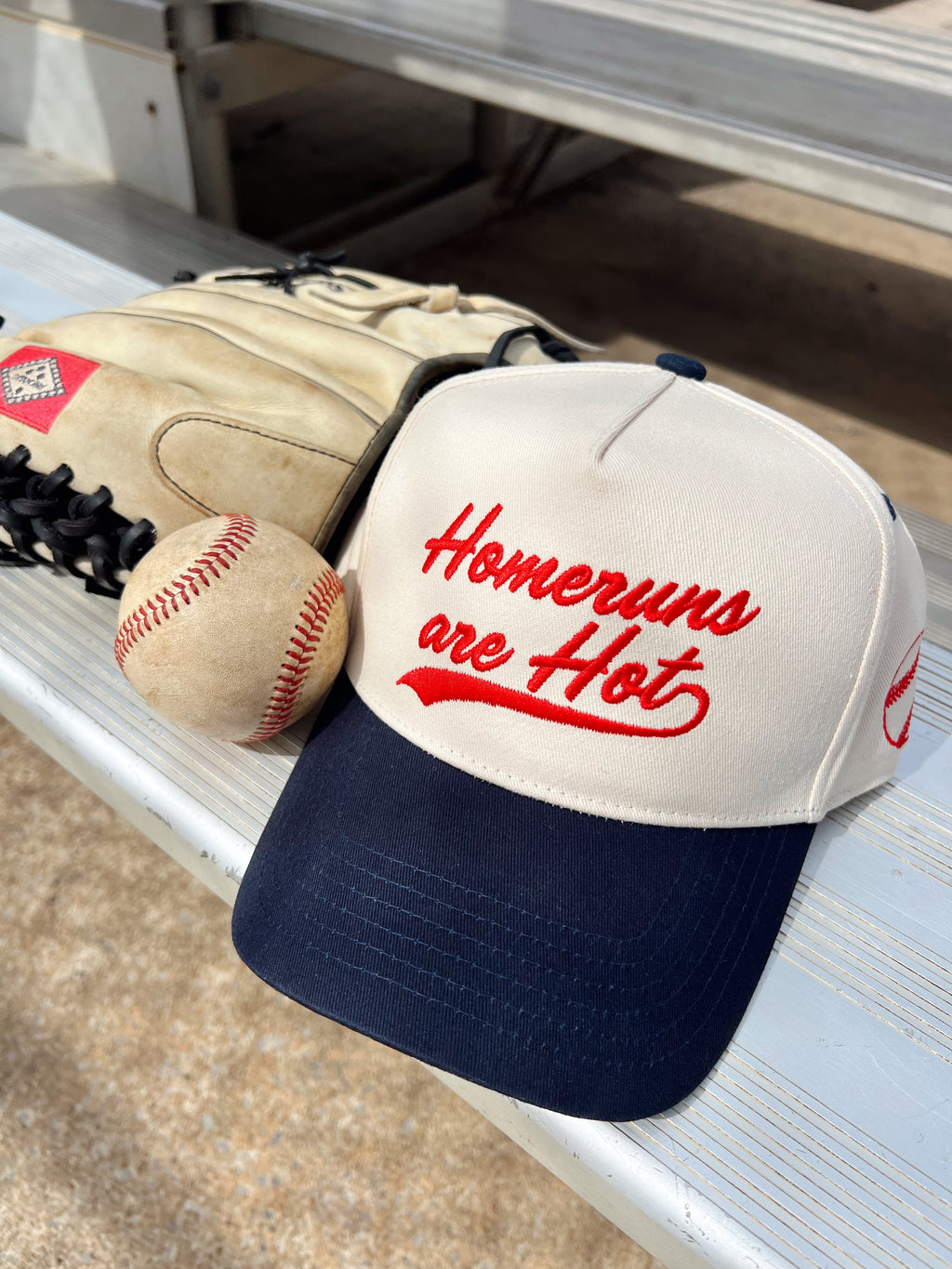 Homeruns are Hot - Navy Vintage Trucker Hat