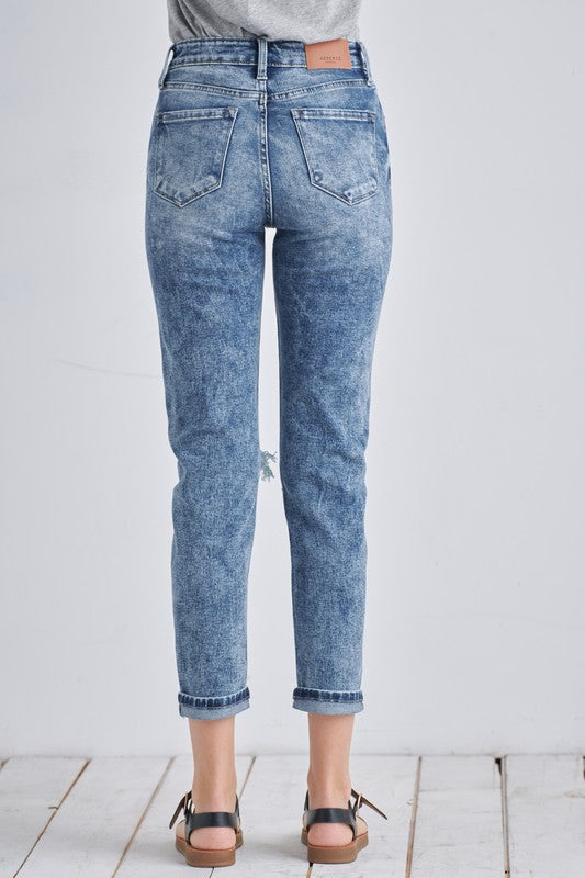 Artemis Vintage |Aubree High Rise Stretch Distressed Mom Jeans